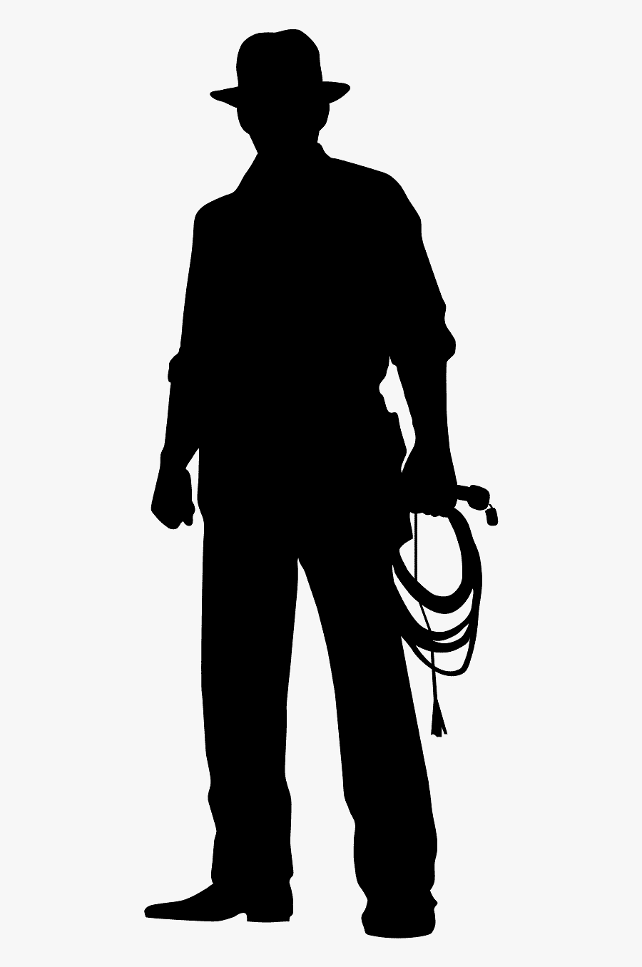 Indiana Jones Silhouette Vector, Transparent Clipart