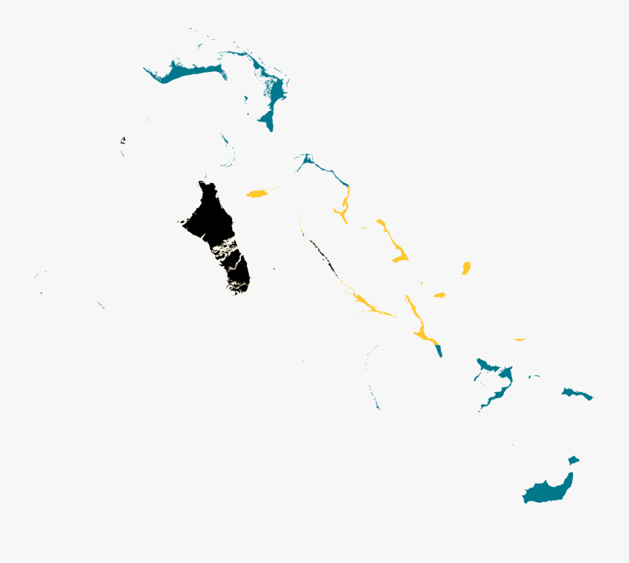 Islands Of The Bahamas Black And White, Transparent Clipart