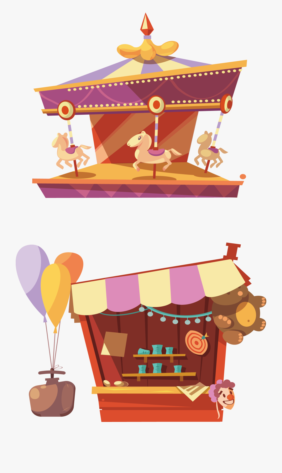 Amusement Clipart Vector - Amusement Park, Transparent Clipart