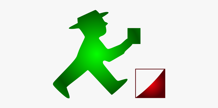Free Vector Ampelmännchen Macht Orientierungslauf - Green Man Icon Walking, Transparent Clipart