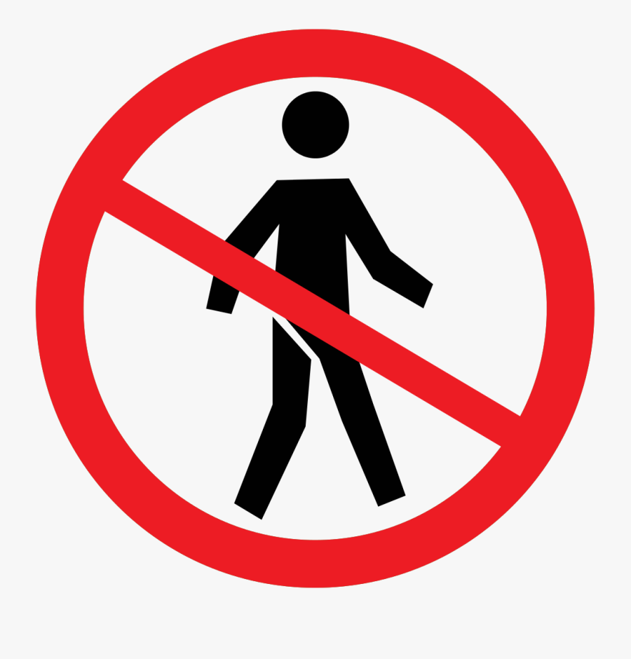 File - Pictogram Pedestrian - Svg - Traffic Signs No - No Entry Sign Svg, Transparent Clipart
