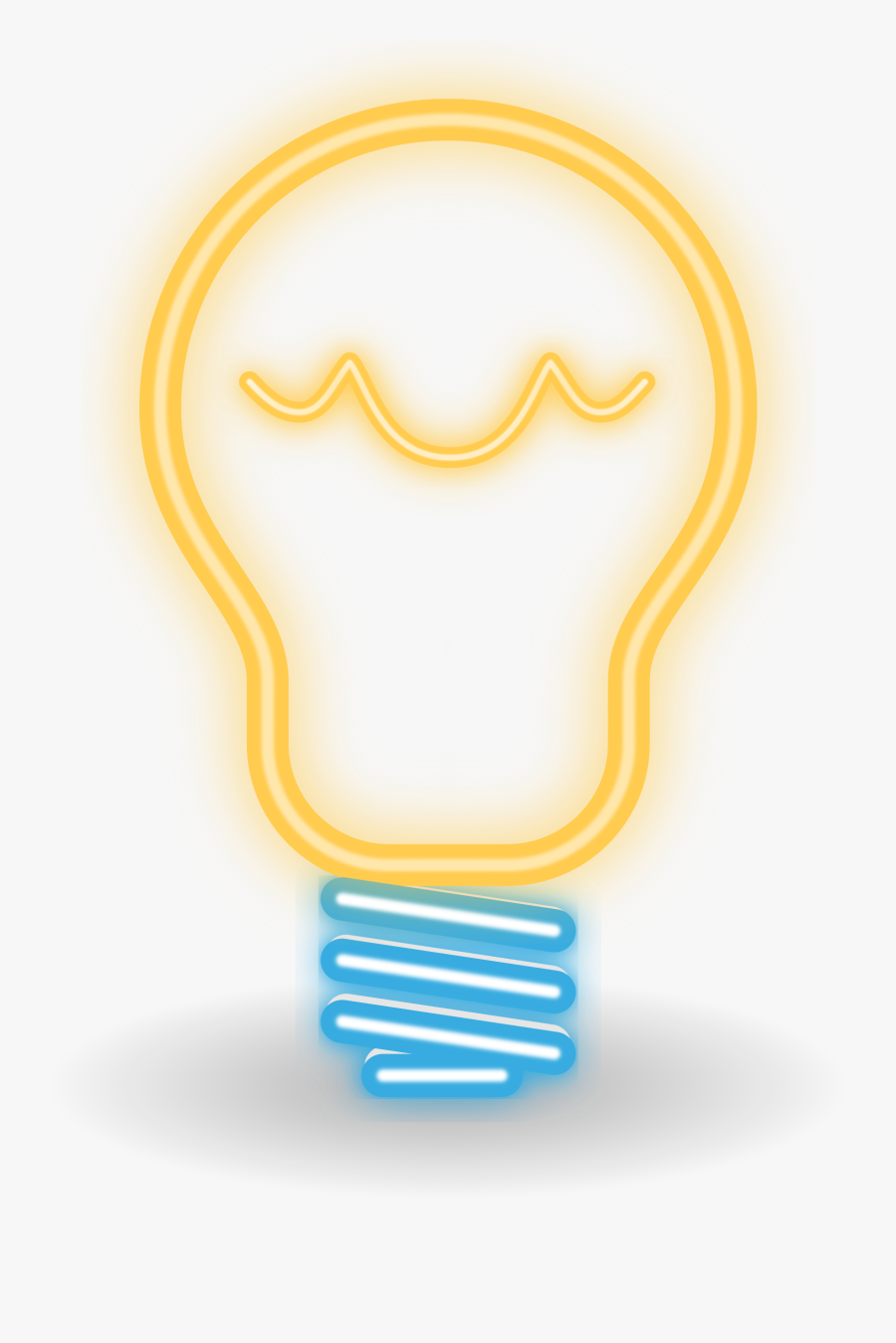 Neon Classic Bulb Big - Light Bulb Neon Png, Transparent Clipart