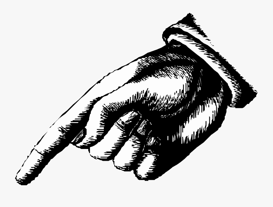 Pointing Finger, Transparent Clipart