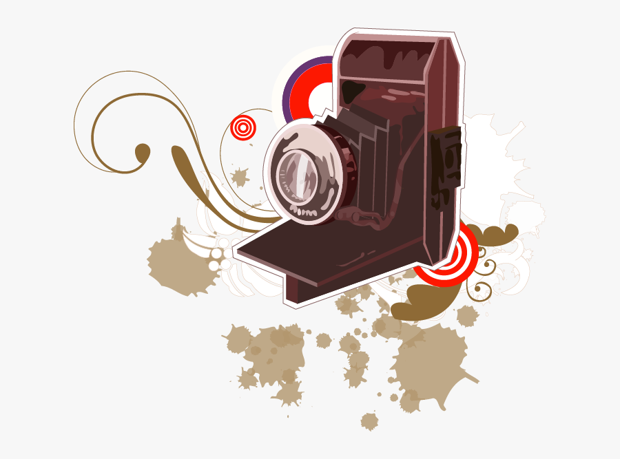 Clip Art Abstract Camera - Vector, Transparent Clipart
