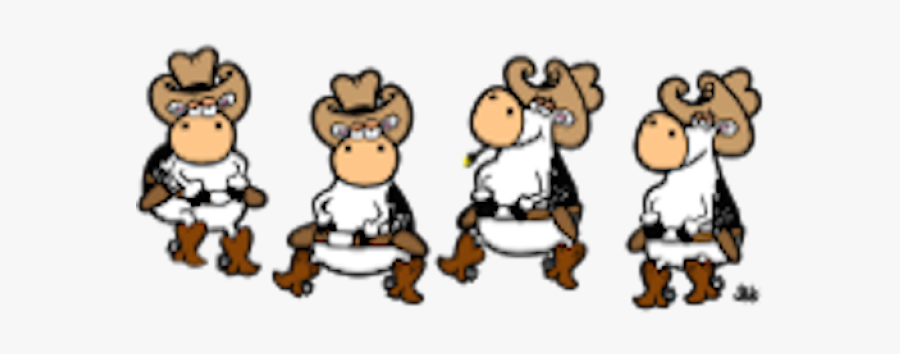 Line Dance Cliparts - Line Dancing Cows, Transparent Clipart