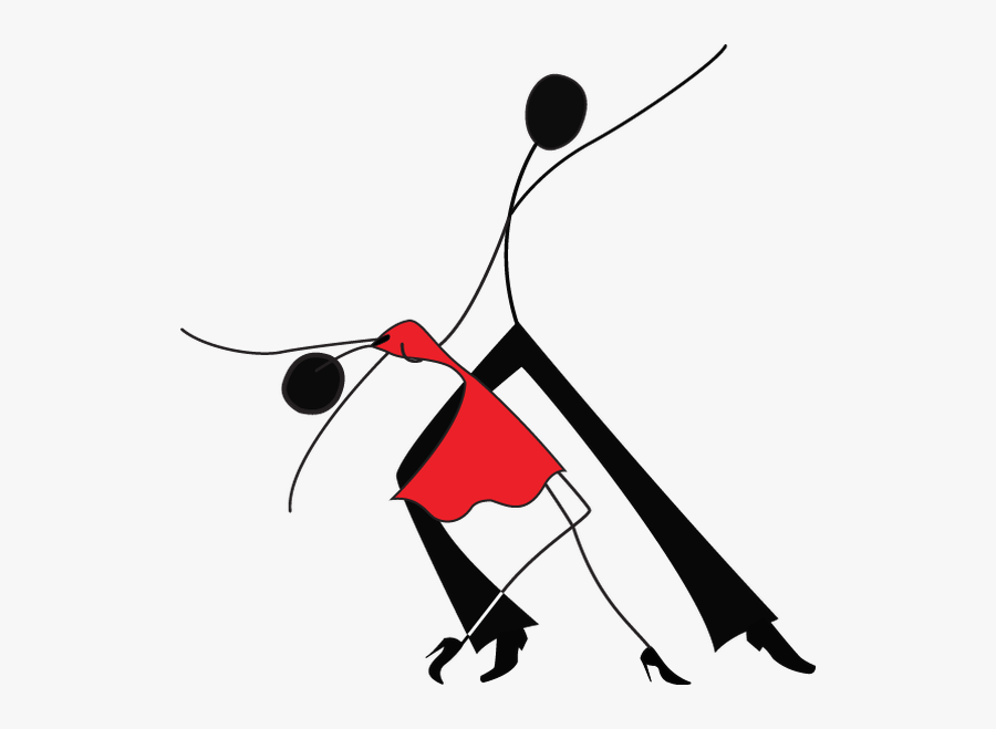 Transparent Ballroom Dancing Clipart - Stick Figures Dancing, Transparent Clipart