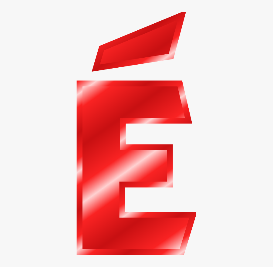 Free Clip Art "effect Letters Alphabet Red - Capital Letter E In Red, Transparent Clipart