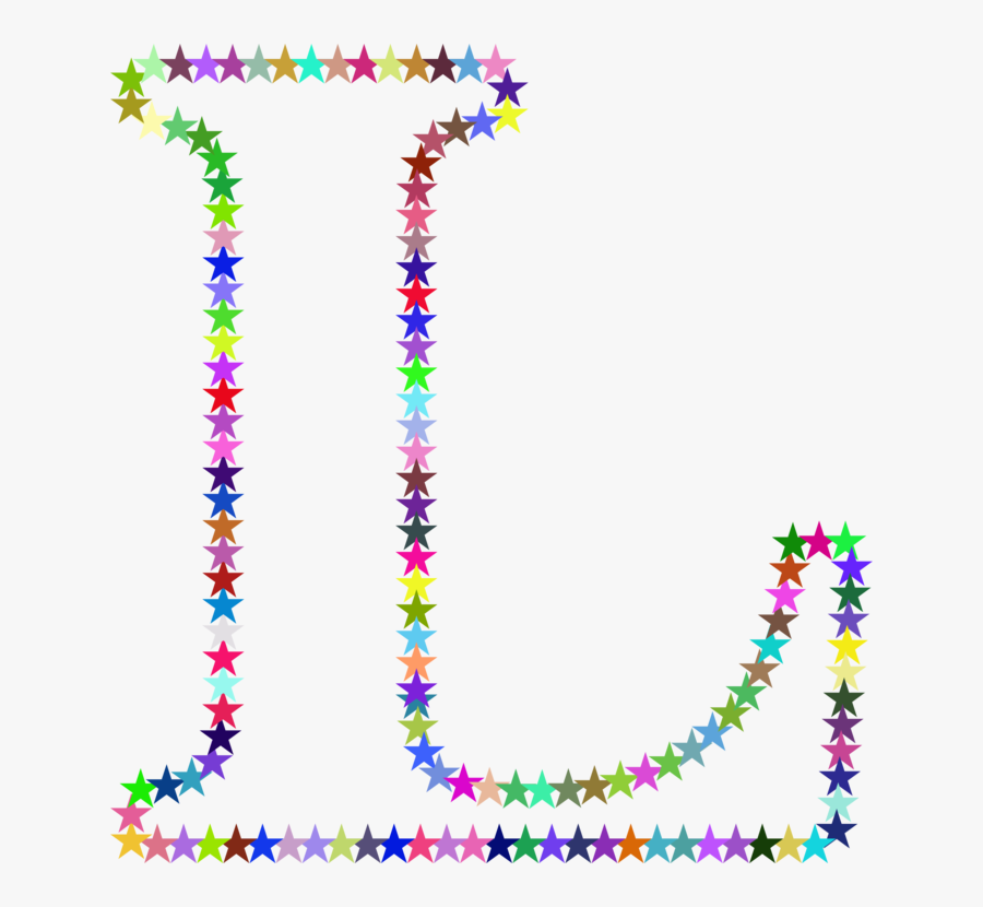 Transparent Cursive Clipart - Letter I Stars Clipart, Transparent Clipart
