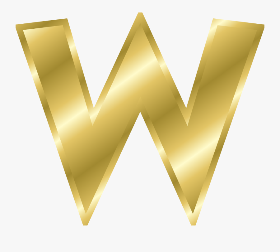 Effect Letters Alphabet Gold - Gold Letter W Transparent, Transparent Clipart