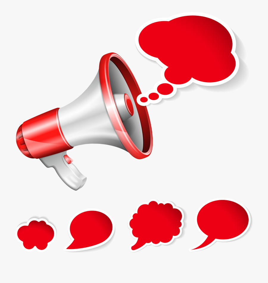 Megáfono Royalty-free Download Clip Art - Mega Phone Clipart Red, Transparent Clipart