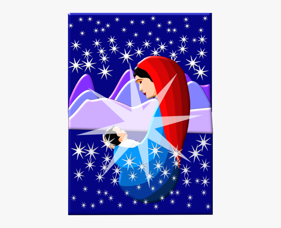 Art,cobalt Blue,fictional Character - Mary, Transparent Clipart