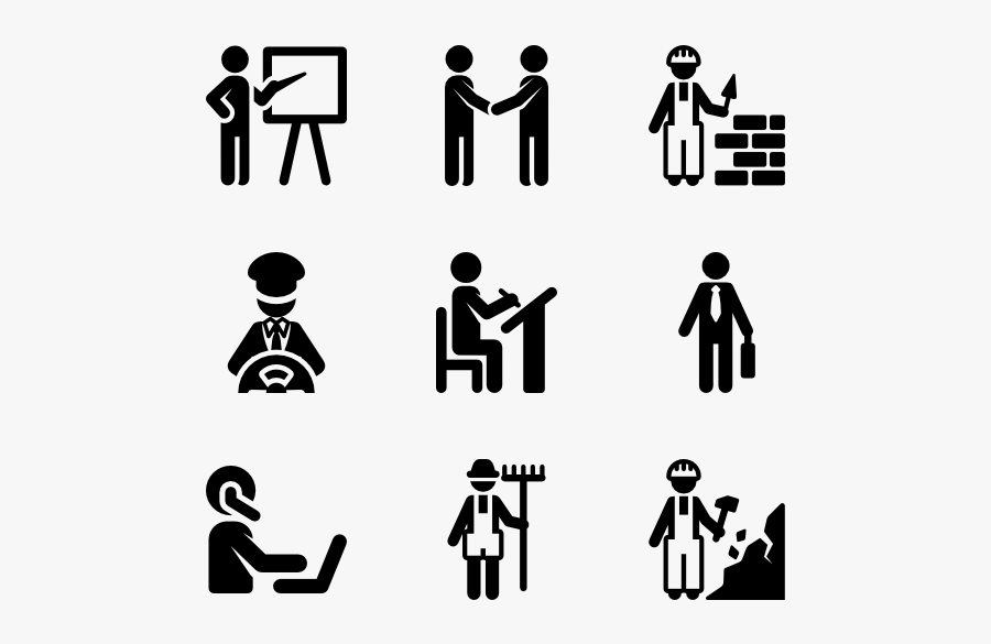 Professions - Occupation Symbols, Transparent Clipart