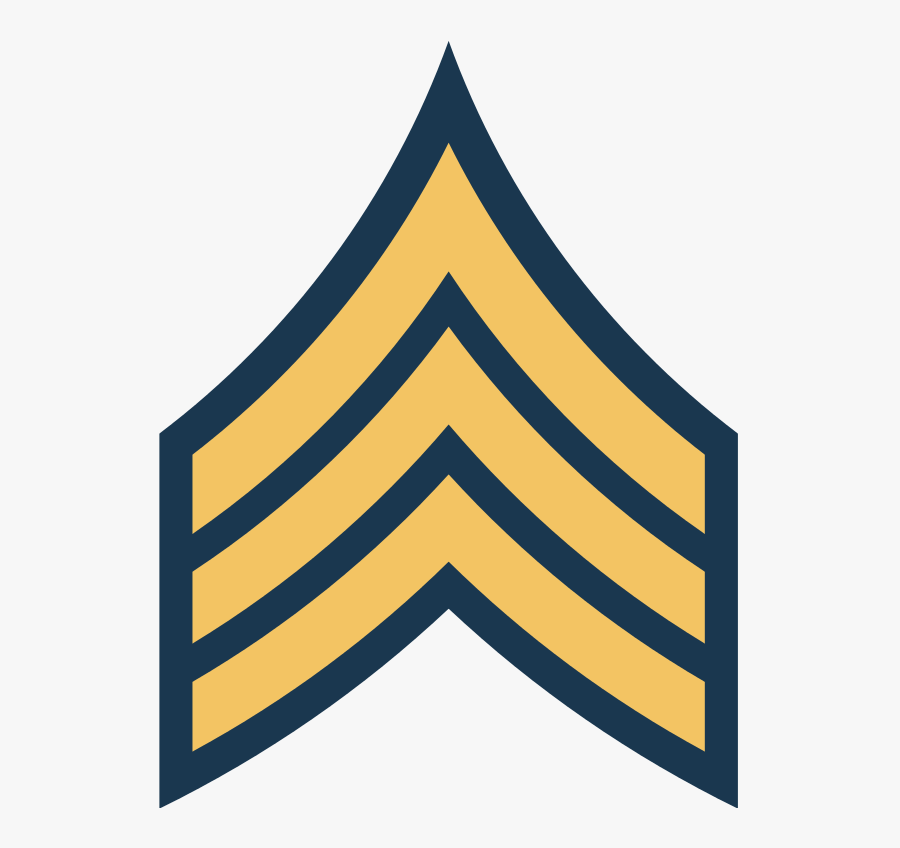 Army Sergeant Rank, Transparent Clipart