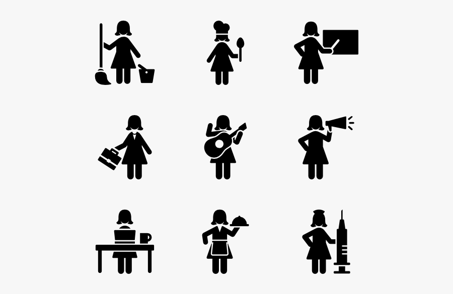 Working Women - Iconos Mujeres, Transparent Clipart