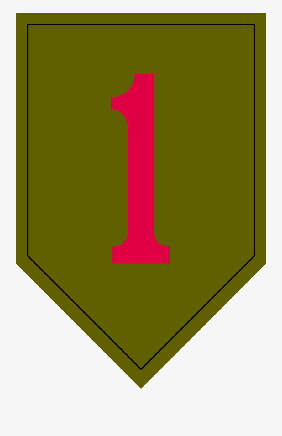 1st Infantry Division Patch, Transparent Clipart