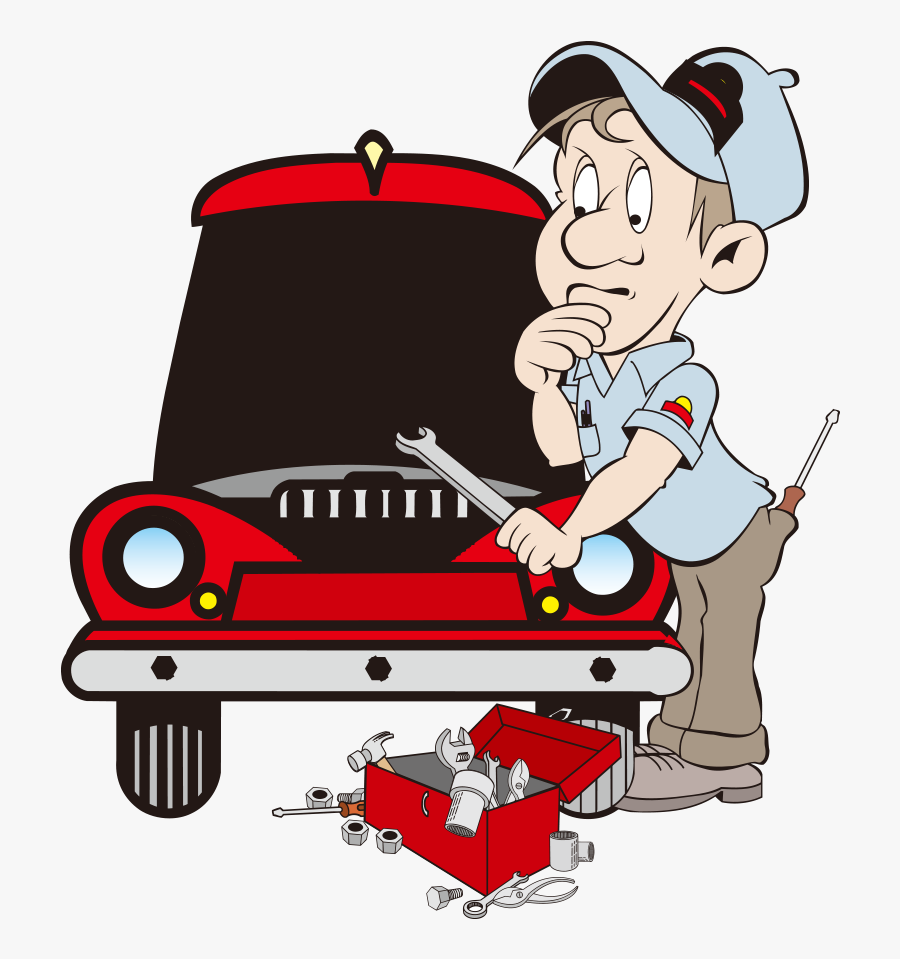 Mechanic Clipart Car Servicing - Mechanic Cartoon, Transparent Clipart