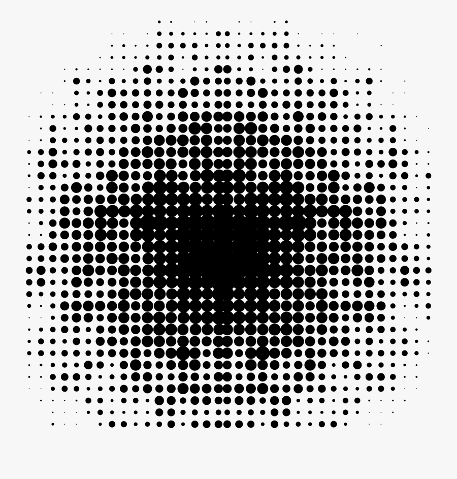 Transparent Confetti Clipart Black And White - Dot Free Vector Halftone, Transparent Clipart