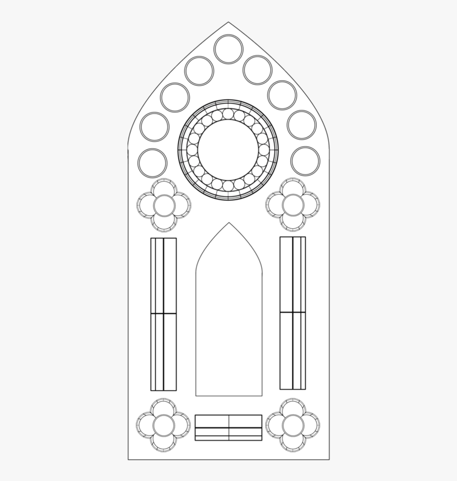 Transparent Stained Glass Window Png - Stained Glass Window Template, Transparent Clipart