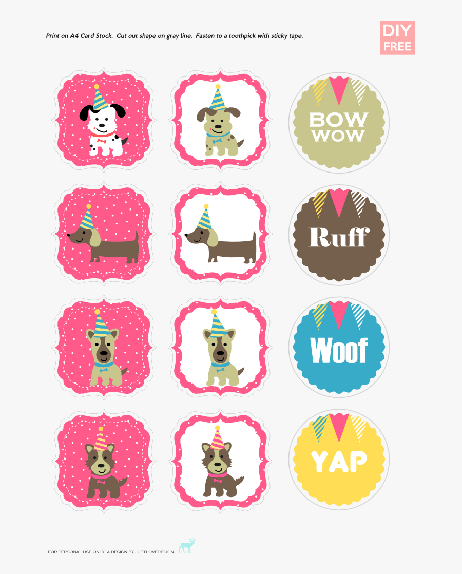 Puppy Toppers Printable, Transparent Clipart