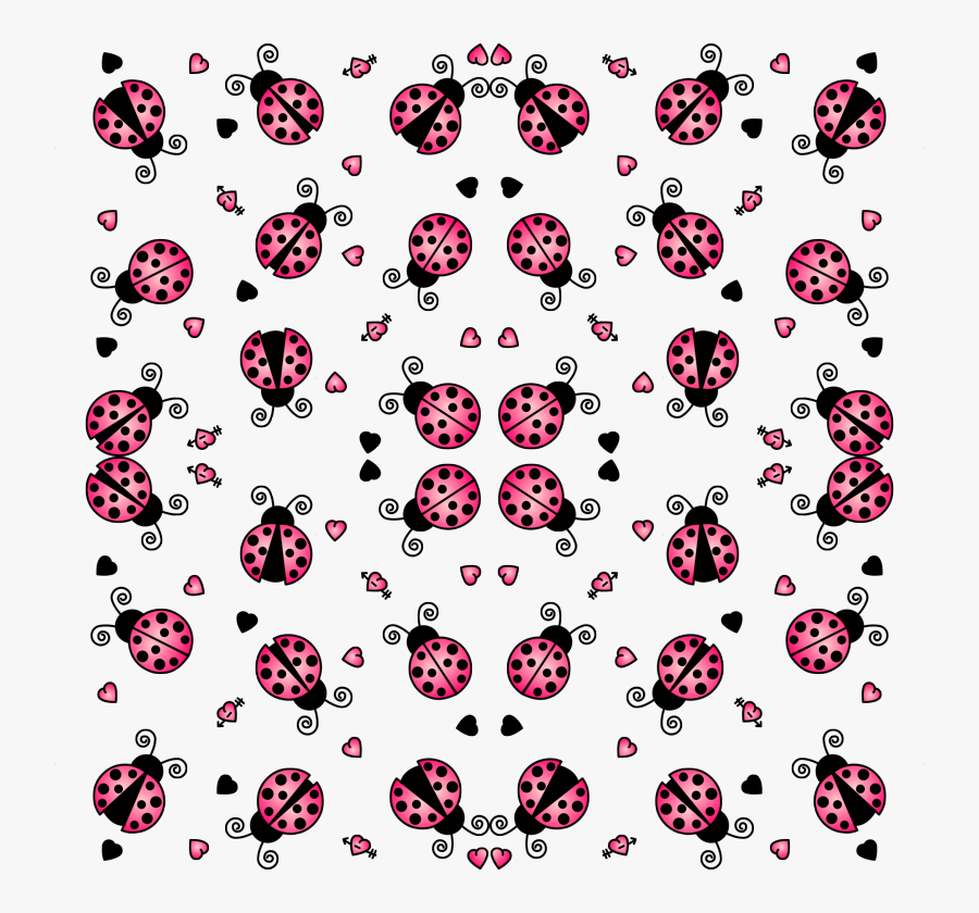 Ladybug Border Design Box, Transparent Clipart