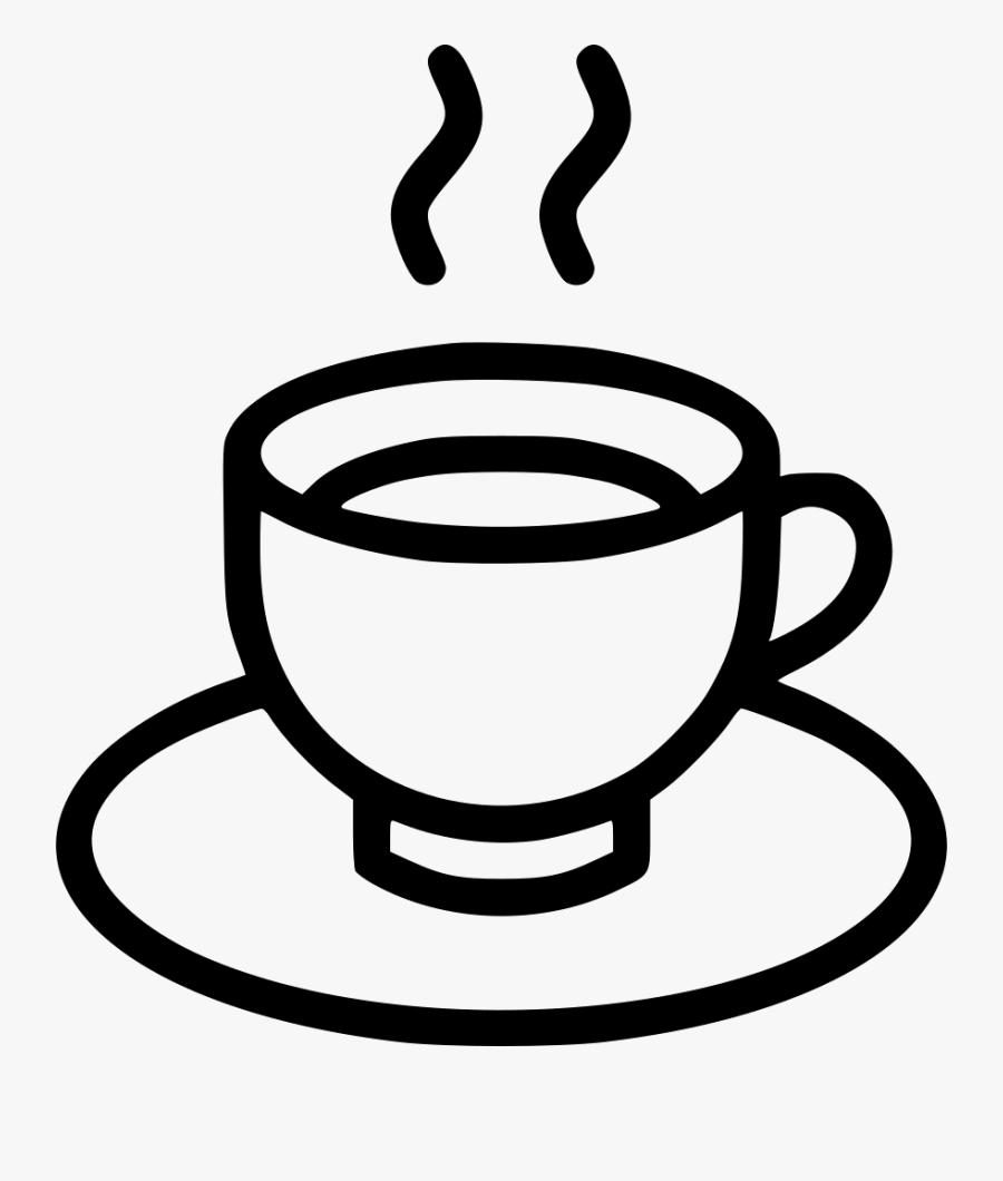 Cup Saucer Hot Beverage Tea Coffee Comments - Tea Clipart Black And White, Transparent Clipart