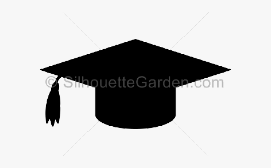 Silhouette Graduation Cap Clipart, Transparent Clipart