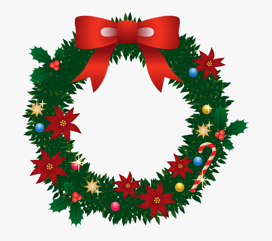 Christmas Wreath, Christmas, Poinsettia, Advent - Immagini Ghirlande Di Natale, Transparent Clipart