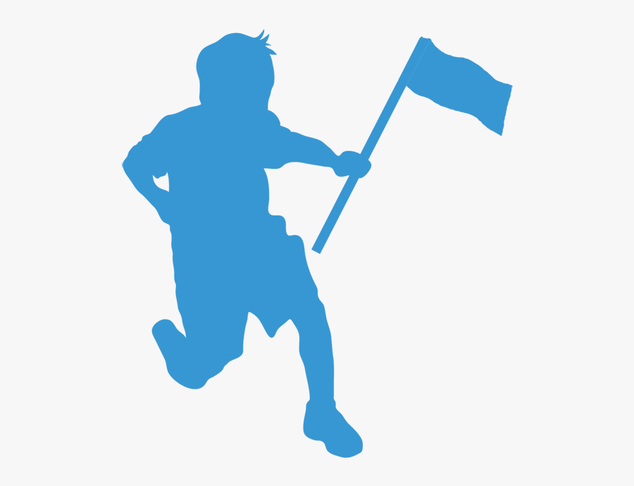 When You Make A Commitment To Yourself Today To Bring - Boy Running With Flag Png, Transparent Clipart