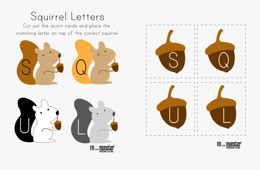 Preschool Cut Out Squirrel, Transparent Clipart