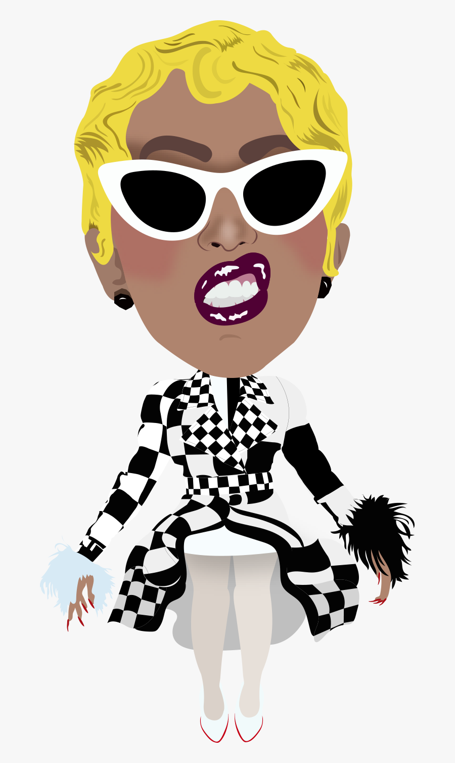 Cardi Caricature - Illustration, Transparent Clipart