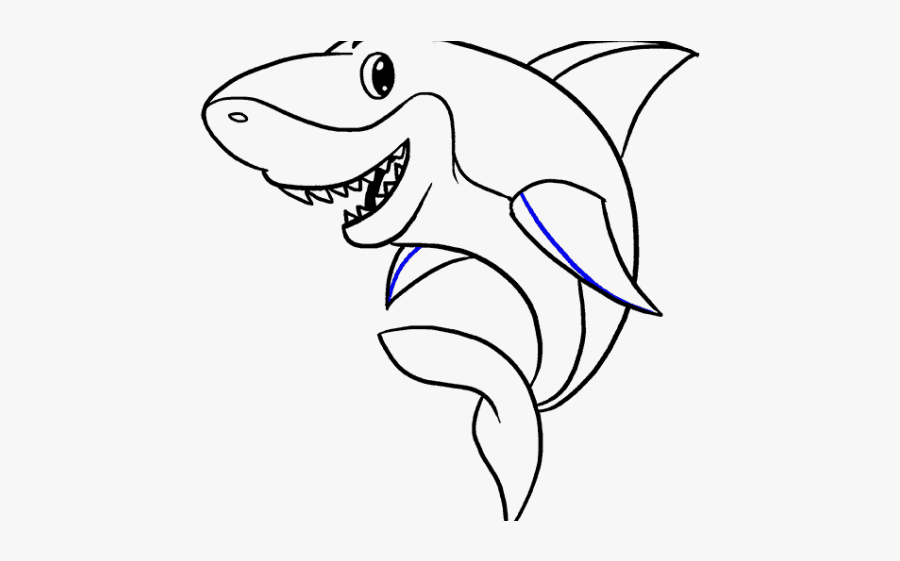 Drawn Shark, Transparent Clipart