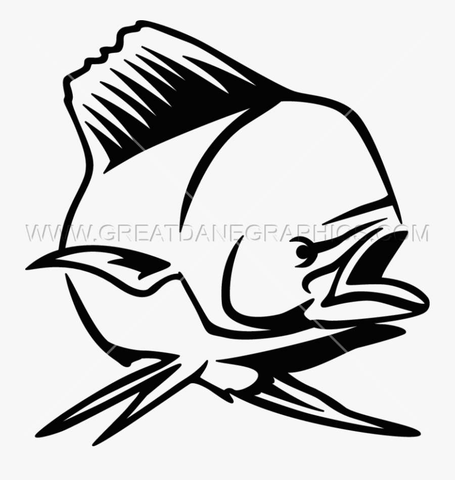 Clip Art Production Ready Artwork For - Mahi Mahi Easy To Draw, Transparent Clipart