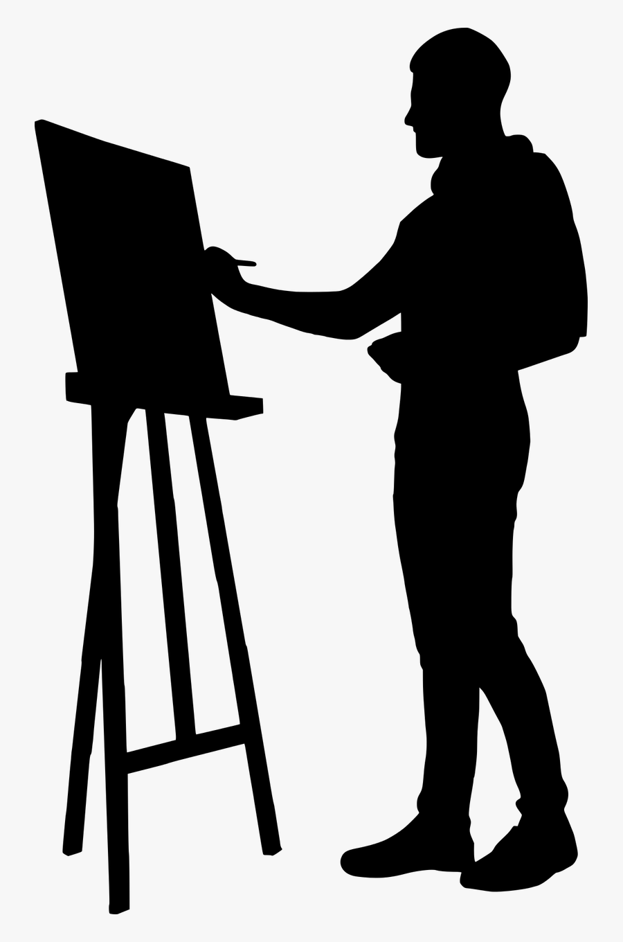 Icon - Painter Silhouette, Transparent Clipart