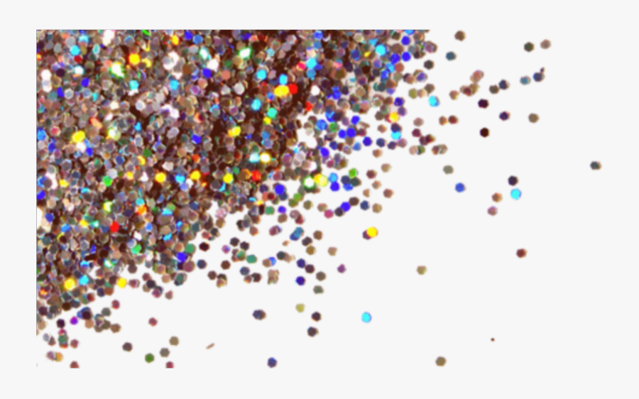 #freetoedit #glitter #confetti #rainbow #frame #border - One Piece Of Glitter, Transparent Clipart