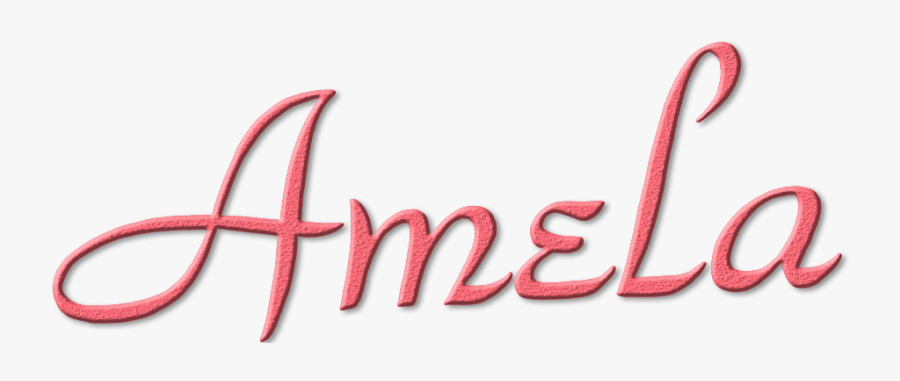 Amela Beauty Salon Logo - Carmine, Transparent Clipart