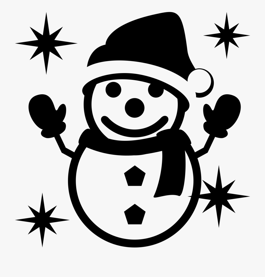 Winter Clipart , Png Download - Small Black And White Snowman, free clipart...