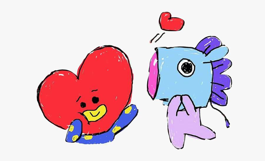 Transparent Abuse Clipart - Tata And Mang Bt21, Transparent Clipart