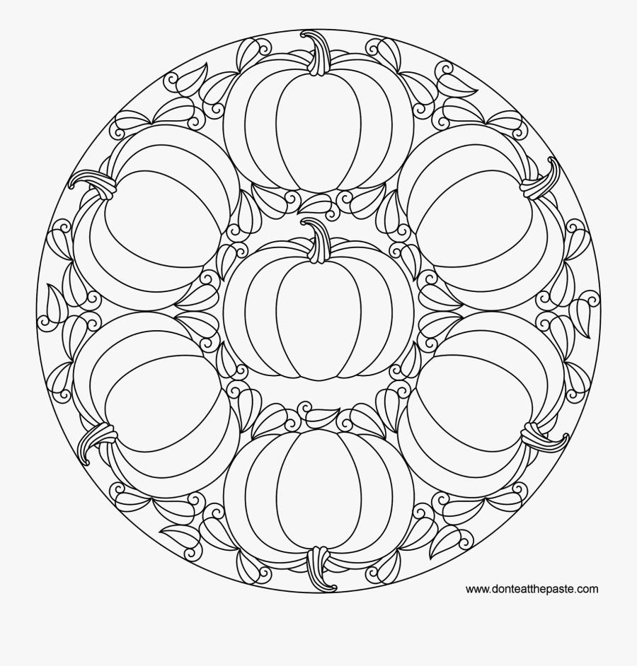 Mandala Clipart Mandela - Halloween Mandala Coloring Pages, Transparent Clipart