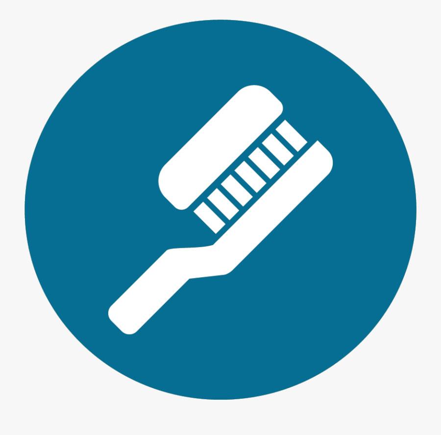 Representative Tooth Brush Icon For Nicole Kuske Dentistry - Number 2 Blue Circle, Transparent Clipart