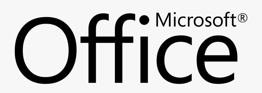 Microsoft Office Symbol Black, Transparent Clipart