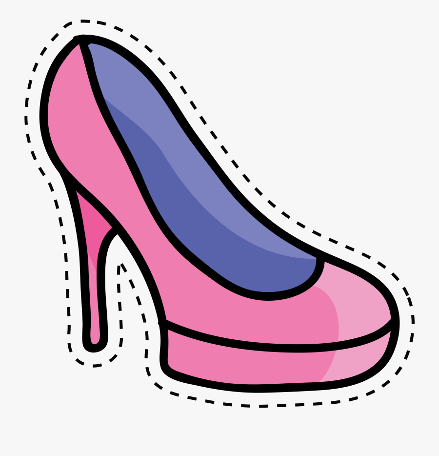Clip Art Heeled Footwear Shoe Clip - High Heel Shoes Cartoon, Transparent Clipart