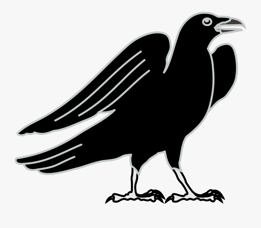 Transparent Clipart Of Crows - Heraldry Crow, Transparent Clipart