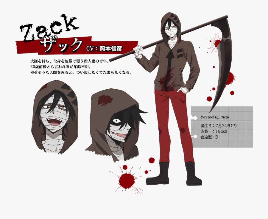 Clip Art Isaac Zack Foster Satsuriku - Angel Of Death Zack Cosplay, Transparent Clipart