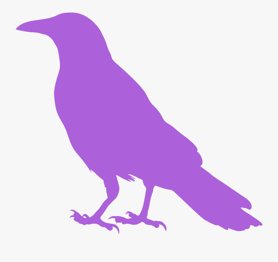 Crow Silhouette Red, Transparent Clipart
