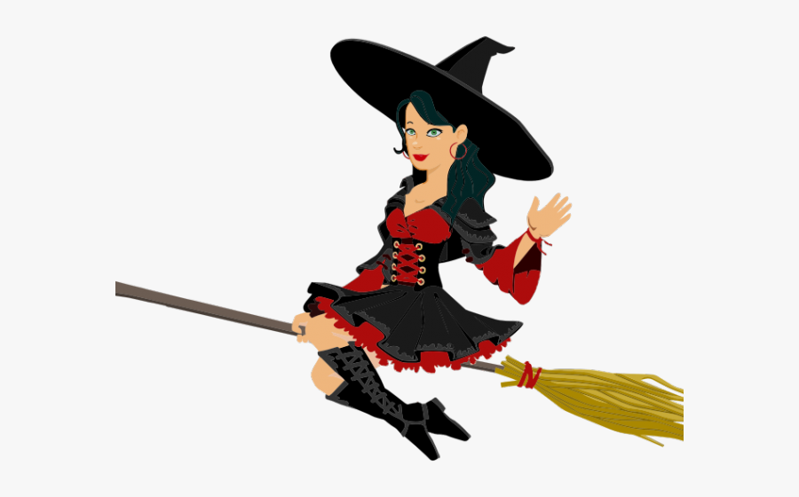 Flying Witch On Broom , Free Transparent Clipart ClipartKey