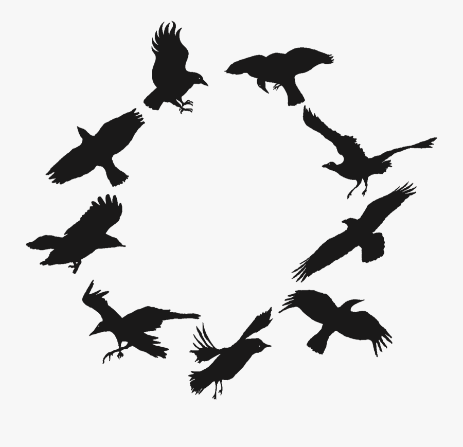 9 Morgen Crows - Flock Of Crows Icon, Transparent Clipart