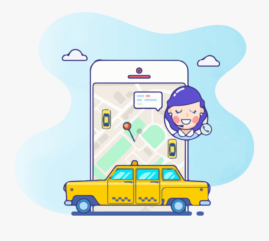 Uber Like App - Cartoon, Transparent Clipart