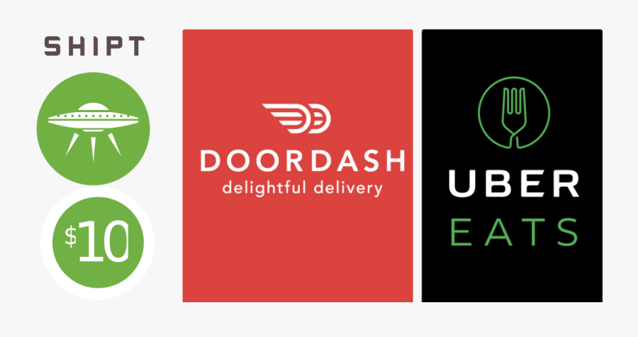 Doordash Uber Eats Logo, Transparent Clipart