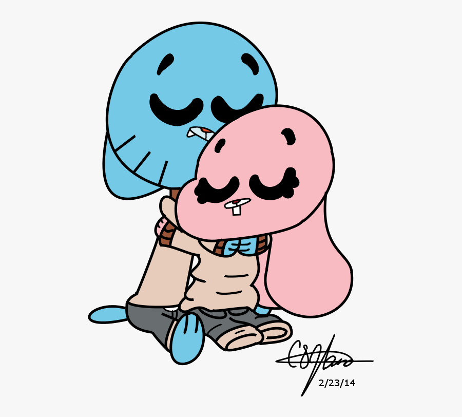 More Like Gumball Again By Angelcopperfield - Gumball And Darwin Hugging, Transparent Clipart