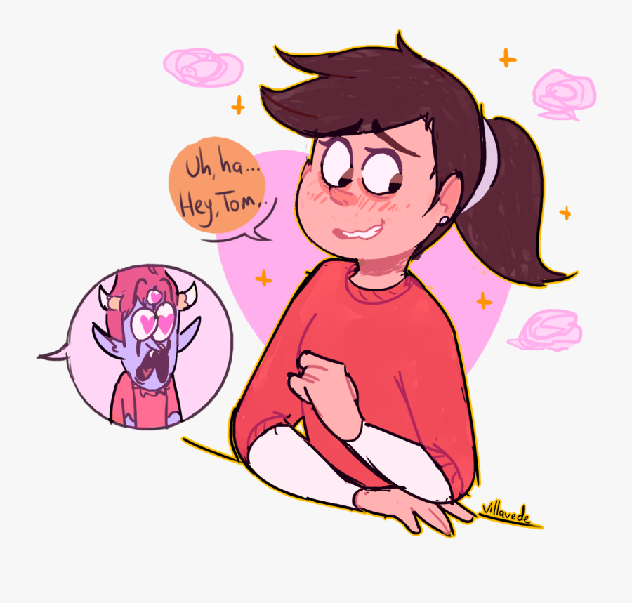 Uh, Ha Hey,tom Om Llave De Hair Pink Facial Expression - Star X Marco X Tom, Transparent Clipart